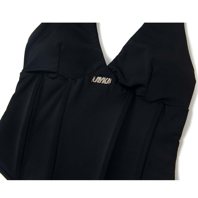 Halter top – street style, uski kroj, najlon, tekstni otisak