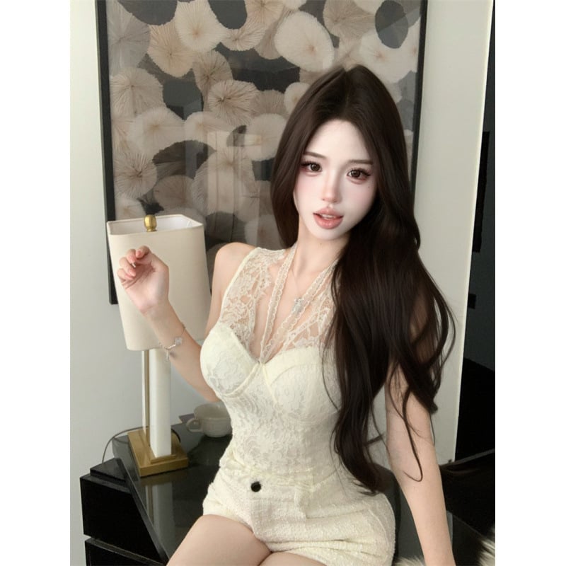 Ženski camisole top, seksi stil, uska silueta, kratka duljina, poliester materijal, jednobojni uzorak