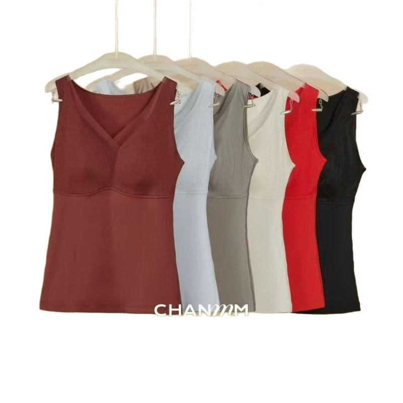 Vesta termică din nylon, fără sutien, fără cusături, cu glugă, decolteu în V, menține căldura