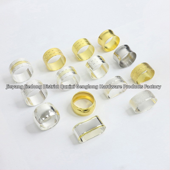 Servetikorõngas, lilleline kahekordne joon, pitsi ääris, vask elektroplaaditud pind, lääne stiil