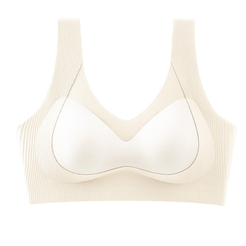 Сутиен без банели във жилетен стил с латексни чашки, ледено-сатен основен плат и подплата Nylon, фиксирани двойни презрамки, пълна чашка; функции: събиране, без следи под дрехите, повдигане, странично прибиране на гърди