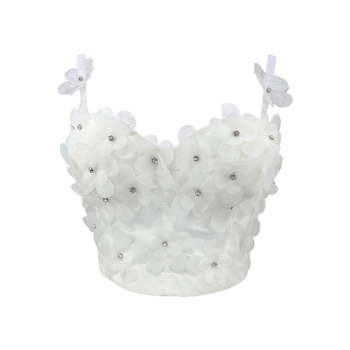 Jy7753 Top Camisolă cu bretele în stil sling, model 3D, lungime ultra scurtă, țesătură din bumbac-poliester (Spring 2025)