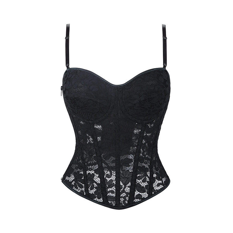 Корсет-боди с костилка и подплънки за бюст, полиестерна материя, чаши 1/2, тънки оформени чаши, фиксирани презрамки, оформяне на тялото