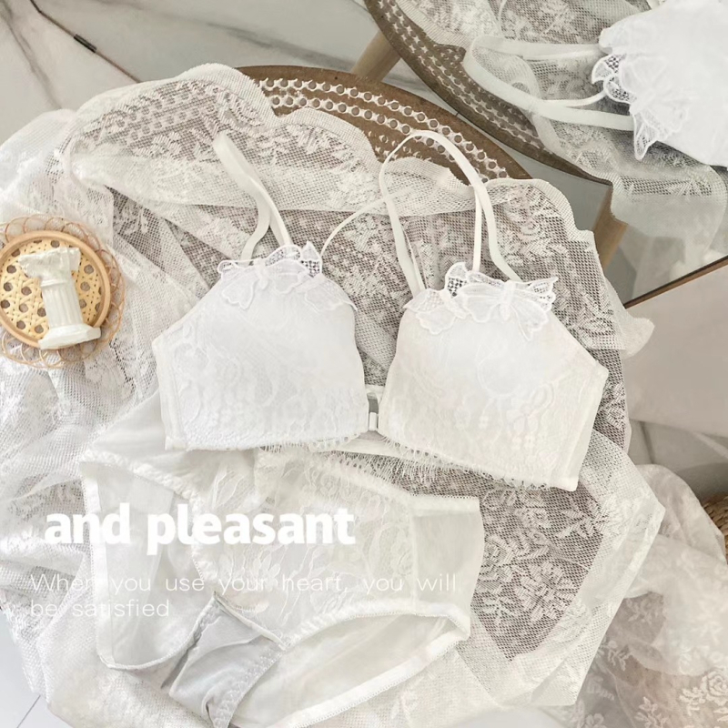 Francuski grudnjak s prednjim zatvaranjem za mali broj, bez metalnih krugova, čipkasti rub, oblikovanje, podesivo, set grudnjaka