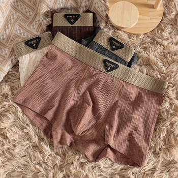 Ανδρικά μποξέρ εσώρουχα – Διαπνοή, Αντιβακτηριακό βαμβάκι, Ριβ-πλέξιμο, Μεσαία μέση