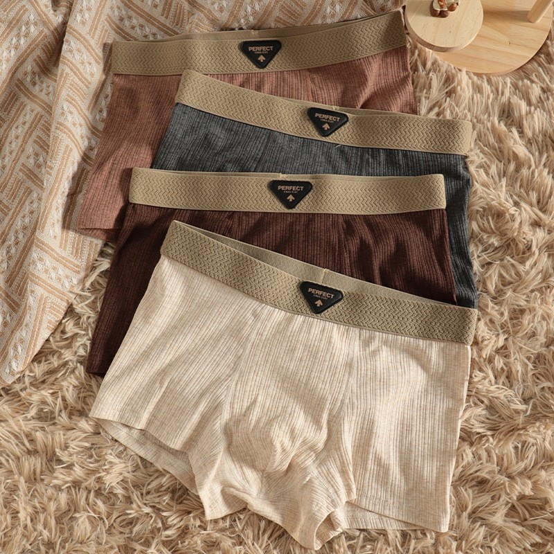 Ανδρικά μποξέρ εσώρουχα – Διαπνοή, Αντιβακτηριακό βαμβάκι, Ριβ-πλέξιμο, Μεσαία μέση