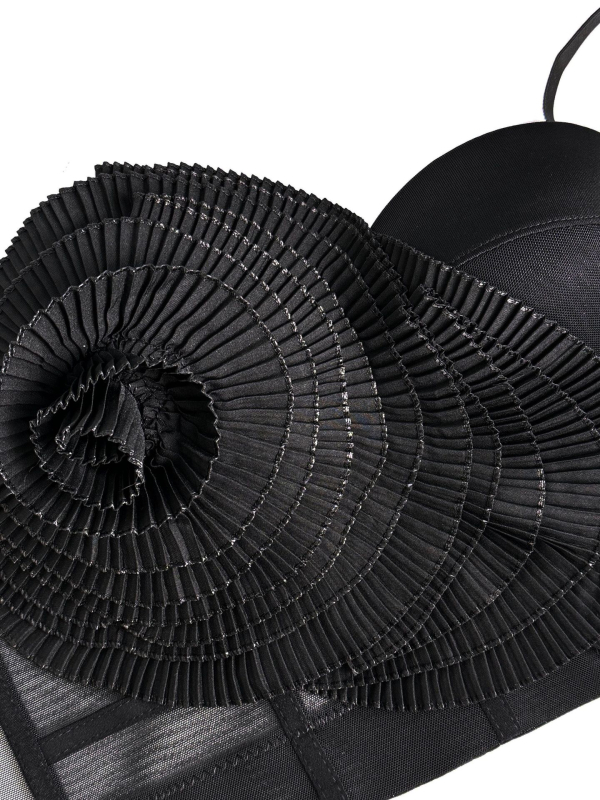 Top s trakama sling, uski kroj, ultra kratka duljina ≤40 cm, 3D cvjetni uzorak, odvojive naramenice