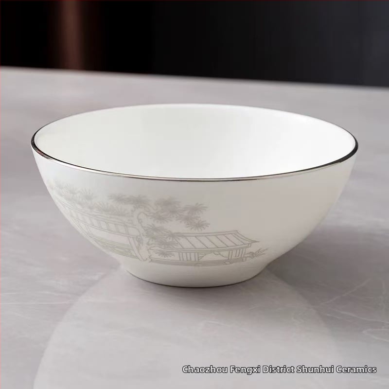 Hotellilaua serveerimisekomplekt keramikast, uus Hiina stiil, kaulporcelian >45% sisu, logotüübi trükkimine saadaval