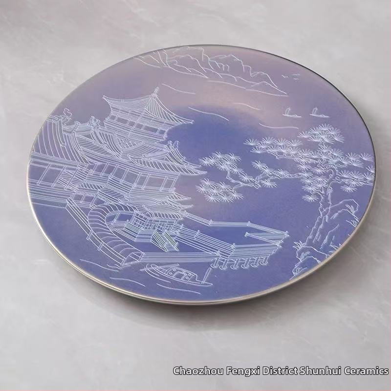 Hotellilaua serveerimisekomplekt keramikast, uus Hiina stiil, kaulporcelian >45% sisu, logotüübi trükkimine saadaval