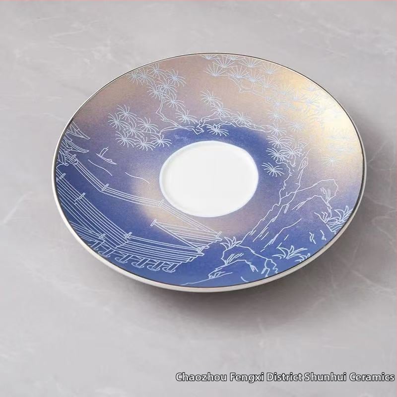 Hotellilaua serveerimisekomplekt keramikast, uus Hiina stiil, kaulporcelian >45% sisu, logotüübi trükkimine saadaval