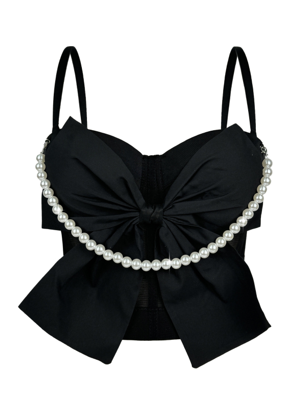 Kamisola s Bowknot uzorkom, sling stil, uski kroj, zapadni stil, poliester materijal