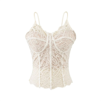 Francuski stil seksi grudnjak-cami s kostima i čipkom, s ugrađenim jastučićima, uski kroj, materijal nylon/spandeks