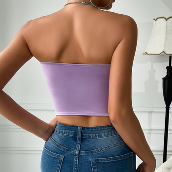 Tube top bez naramenica s abstraktnim printom, poliester 95%+, elastan <30%, ultra kratka duljina ≤40 cm, goth street stil
