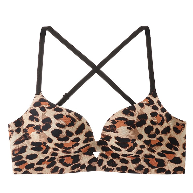 Френски стил безжичен сутиен с чашка 3/4, модел горна тънка и долна дебела, фиксирани двойни презрамки, задно три реда закопчаване, дишащо и поддържащо