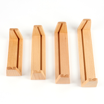 U formos medinis nuotraukų rėmelis su akrilo baze - beech mediena, šiuolaikinis minimalistinis stilius, stalinių kalendoriaus pagrindas, Mingxuan