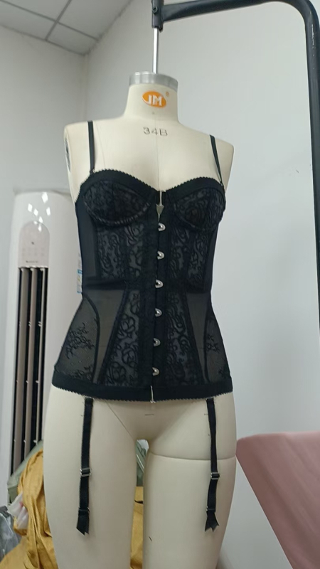 Korset bustier bez naramenica – tube top stil, slim fit, poliester, 95%+ poliester