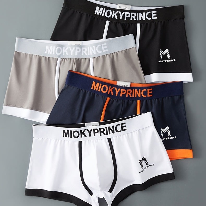 Ανδρικά μποξέρ σλιπ, μεσαίας ζώνης, βαμβακετό πλεκτό ύφασμα, αντιβακτηριακό αθλητικό εσώρουχο