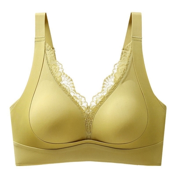 Μπούστο χωρίς ραφές με διπλό στρώμα για ανύψωση, ταινίες ζελέ για αποτροπή της χαλάρωσης, βαθύ ντεκολτέ σε V, χωρίς σύρμα, πλήρης κάλυψη με λεπτά διαμορφωμένα cups