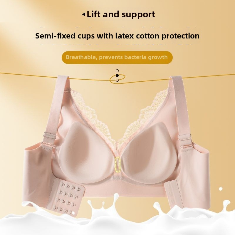 Μπούστο χωρίς ραφές με διπλό στρώμα για ανύψωση, ταινίες ζελέ για αποτροπή της χαλάρωσης, βαθύ ντεκολτέ σε V, χωρίς σύρμα, πλήρης κάλυψη με λεπτά διαμορφωμένα cups