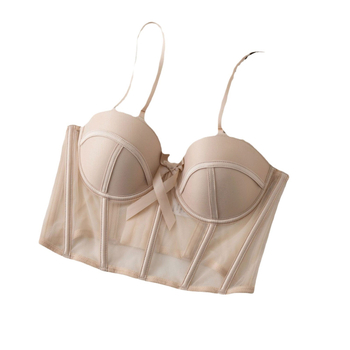 Сутиен с мека метална халка, 3/4 чашка, тънки формовани чашки, сваляеми двойни презрамки