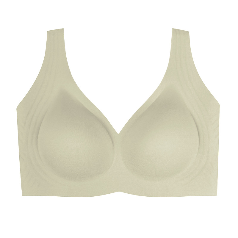 Vezeték nélküli, teljes kosaras melltartó, puha támasz, dupla vállpánt, oldalsó mellek összegyűjtése, formázott kosár vékony felső és vastag alsó rész, lélegző nylon