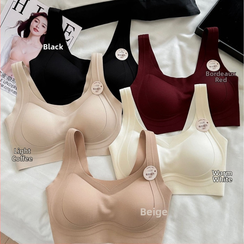 Bešvový podprsenka-vest s bezdrôtovým chrbom, 3/4 košíčky, tvarované bavlnené košíčky, hlavný materiál nylon, podšívka spandex, pevné ramienka, všetky ročné obdobia