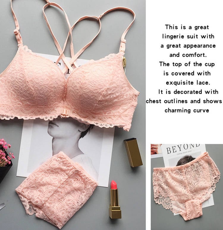 Mezgininė liemenėlė su atviru nugara, push-up, priekinis užsegimas, 3/4 kuprai, puodelio formos: viršuje plonas, apačioje storesnė, nailono pamušalas