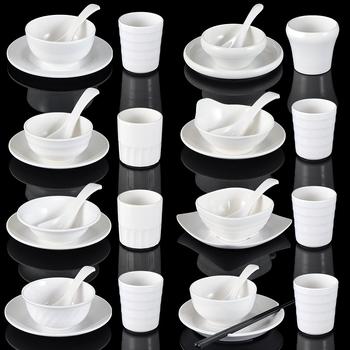 Četverodijelni melaminski set posuđa od melamina, ovalni oblik, jednostavan uzorak, moderan minimalistički stil