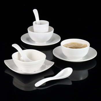 Četverodijelni melaminski set posuđa od melamina, ovalni oblik, jednostavan uzorak, moderan minimalistički stil
