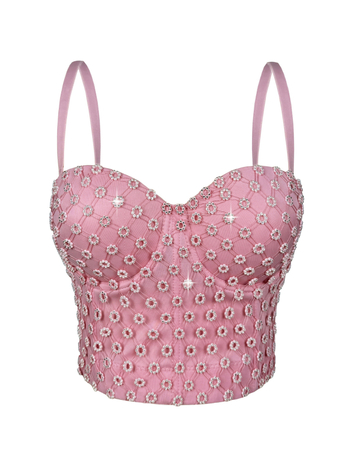Camisola s rhinestones i ribljim kostom, sling stil, uski kroj, odvojive ramene, poliester