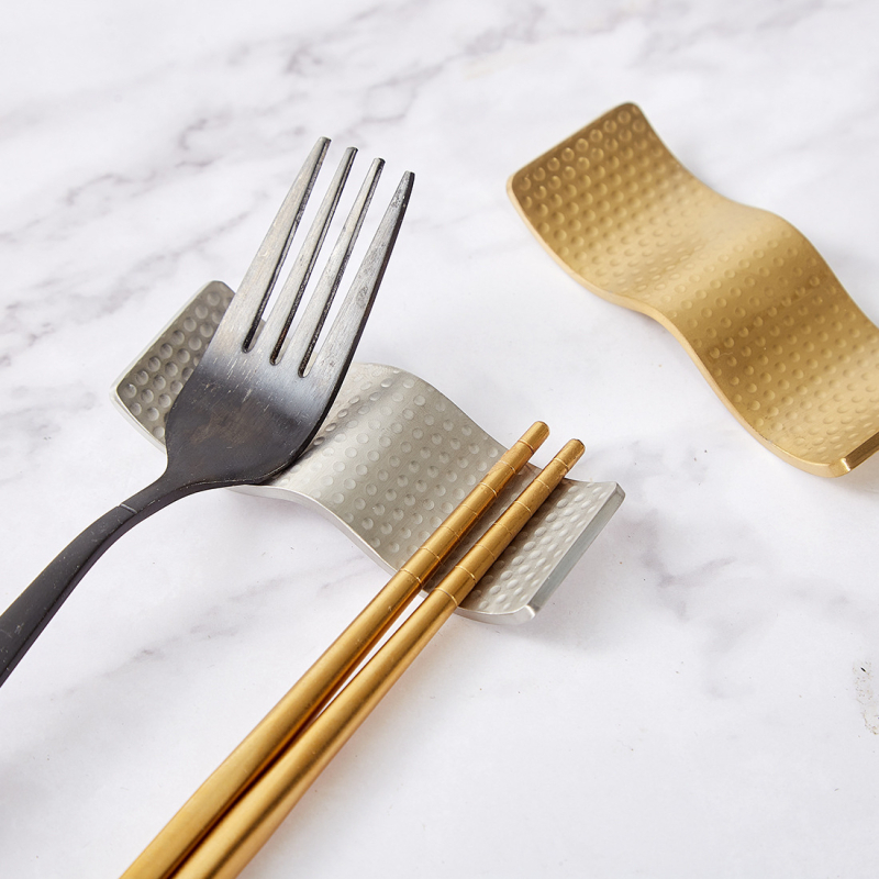 Roostevabast terasest chopsticks hoidik – elektroplaaditud viimistlus, hotellide lauanõu tarvik, ühtlane muster, 1 tk