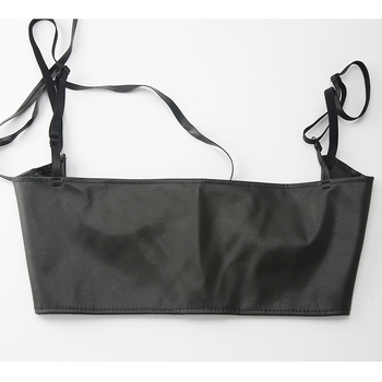 Corseu talie cu inel din oțel în formă de oase de pește – piele artificială, cataramă PU, închidere cu cârlig, lățime groasă (>4 cm)