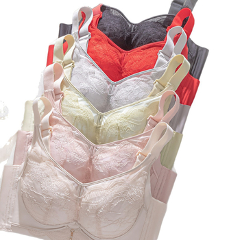 Бюстгальтер за оформяне, безжичен дизайн, пълна чашка, тънка формована чашка, закопчаване гръб четири реда куки