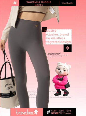 Ženske tajice za jogu s visokim strukom i fleecem unutar, mješavina najlona i spandexa (70–80% najlon, 20–30% spandex), duljina 3/4, uski kroj, visoka elastičnost, anime uzorak