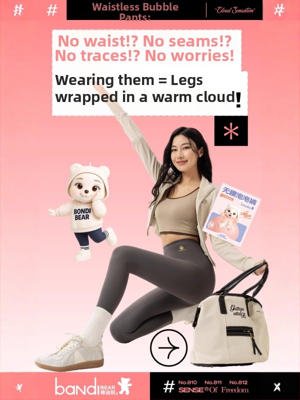 Ženske tajice za jogu s visokim strukom i fleecem unutar, mješavina najlona i spandexa (70–80% najlon, 20–30% spandex), duljina 3/4, uski kroj, visoka elastičnost, anime uzorak