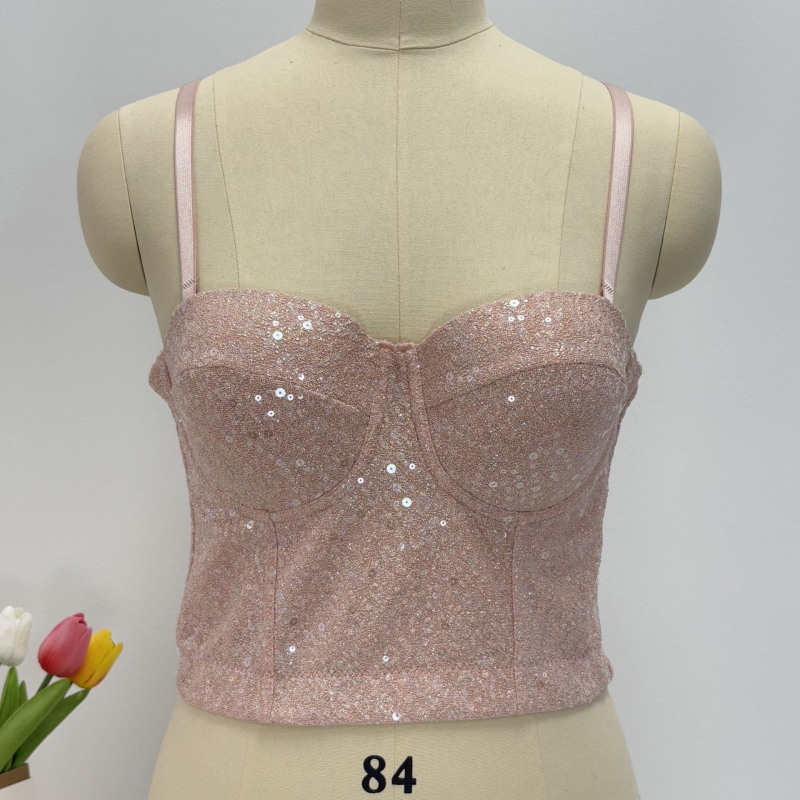 Freya Slim-Fit Top s Pajetama Fishbone Corset, Tube Top, Uklonjive Trake