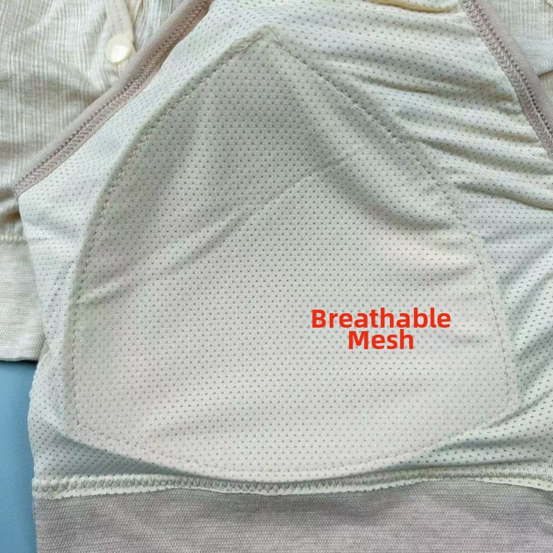 Bezšvová dojčenská podprsenka, predné zapínanie s prackou, vestový štýl, pevné košíčky, nylonový materiál