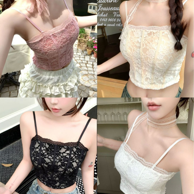 Čipkasti tube top od najlona, 1/2 kupa, srednji oblik košarice, bez leđa