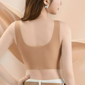 Nailoninė nugaros formuojanti camišolė liemenėlė su 3/4 plono formuojančio puodelio iš putų, be užsegimo, fiksuotos dvigubos petnešos; be siūlių, kvėpuojanti, nematoma, patogi