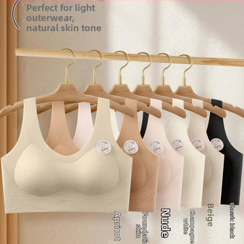 Nailoninė nugaros formuojanti camišolė liemenėlė su 3/4 plono formuojančio puodelio iš putų, be užsegimo, fiksuotos dvigubos petnešos; be siūlių, kvėpuojanti, nematoma, patogi