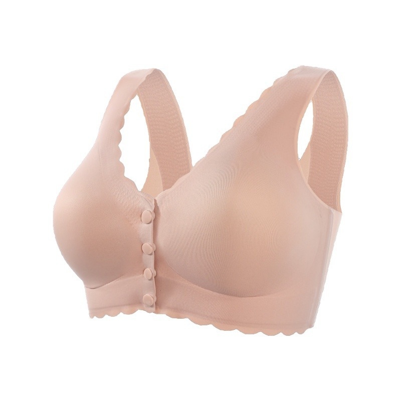 Žindymo liemenėlė su priekinio užsegimo; nailono audinys; fiksuotos dvigubos petnešos; ploni formuoti kaušeliai; skirta po gimdymo.