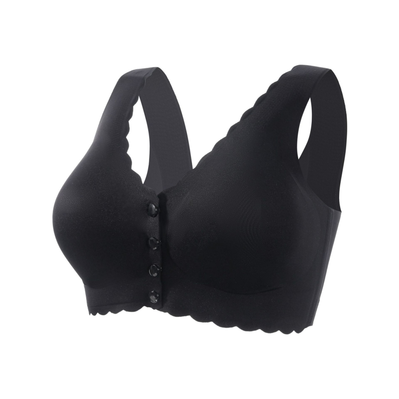 Žindymo liemenėlė su priekinio užsegimo; nailono audinys; fiksuotos dvigubos petnešos; ploni formuoti kaušeliai; skirta po gimdymo.