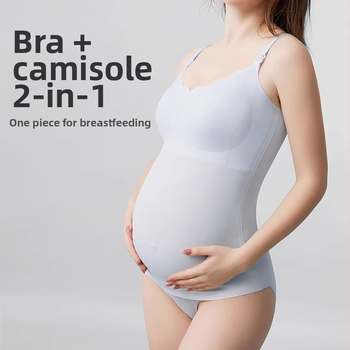 Žindymo viršus su fiksuotomis dvigubomis petimis, ploni formuoti puodeliai, be plieno žiedo, nailono audinys, laktacija visose stadijose