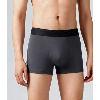 Férfi pamut boxeralsó, lélegző és száraz, U-alakú szabással, tágas zsebbel, 3 darabos készlet
