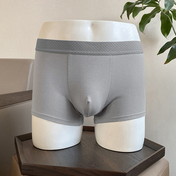 Férfi pamut boxeralsó, lélegző és száraz, U-alakú szabással, tágas zsebbel, 3 darabos készlet