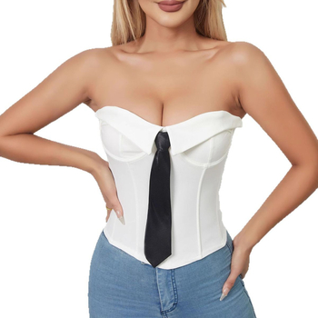 Viscose wrap bustier top s ribom kostima za oblikovanje tijela (Viscose • Bra wrap/tube top • Gather, Push up, Adjustable • 3/4 cup • Up to the abdomen)