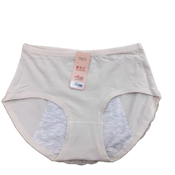 Γυναικείος εσώρουχος περιόδου, αναπνεύσιμος βαμβακερός ιστός 70–80%, μεσαία ζώνη μέσης, επένδυση 100% βαμβάκι, απλό ύφανση