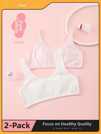 Tütarlapsele mõeldud õmblusteta puuvillane rinnahoidja arengu faasiks, turvalisuse klass A, 95% puuvill