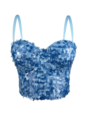 Camisole top sa šljokicama, uski kroj, ultra kratka duljina ≤40 cm, poliester 80–90%, odvojive naramenice
