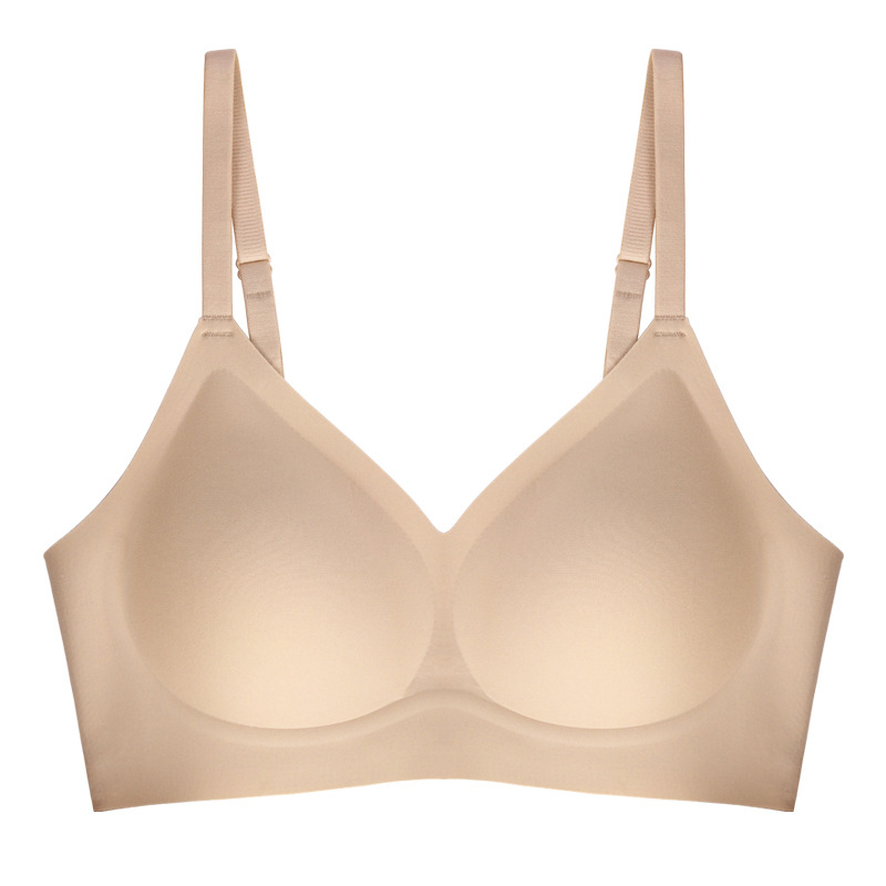 Νάιλον σουτιέν με πλήρεις κάψες από σφουγγάρι, χωρίς ραφές, σταθερά διπλά λουριά, πίσω κούμπωμα με τρεις σειρές